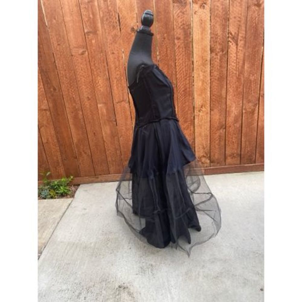 Gunne Sax by Jessica McClintock Dress Gown Formal, Prom, Black Dress NWT - Picture 10 of 11